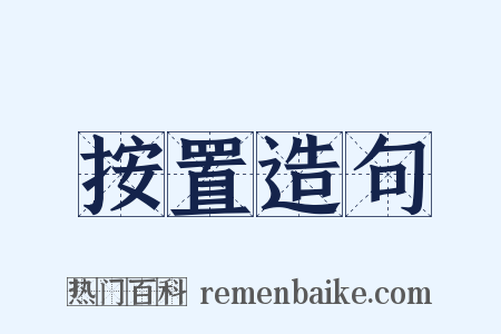 按置造句是什么意思的图片